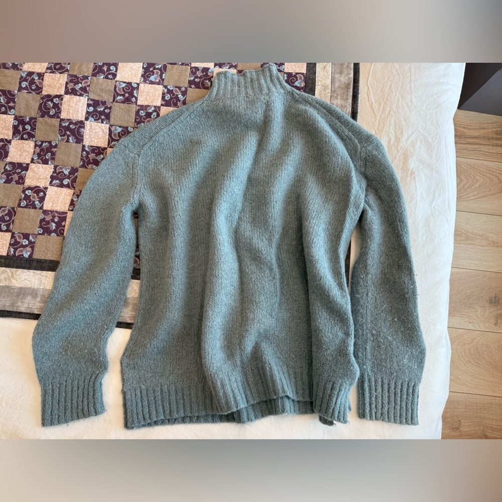 Jenni Kayne Alpaca Mockneck Pullover in Vintage Blue - Picture 8 of 11
